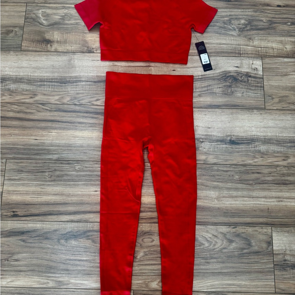 Fashion Nova Red Two-Piece Set
